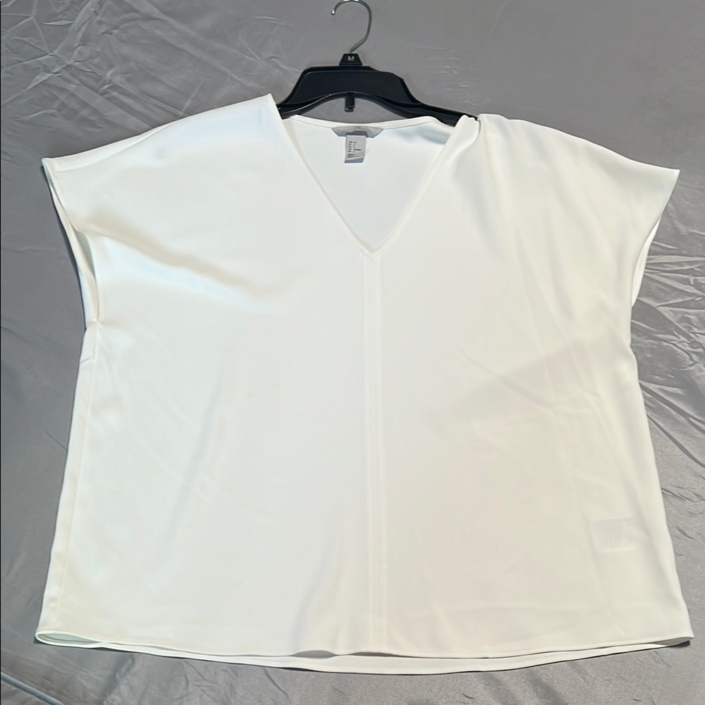 H&M White Boxy Sleeveless Blouse